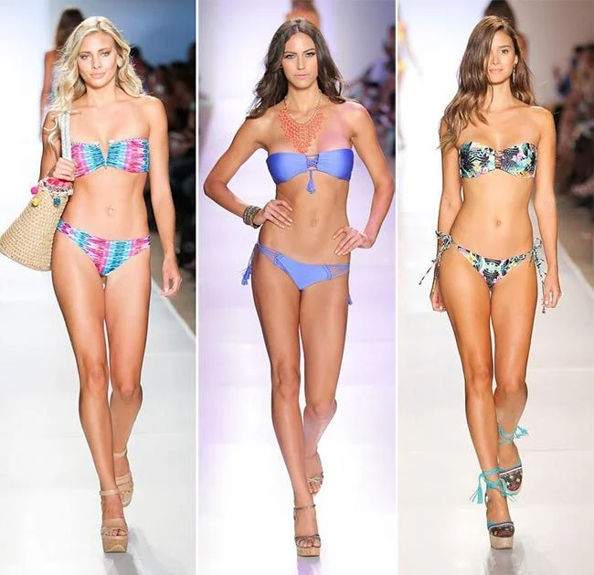 spring summer 2015 swimwear trends bandeau top bikinis