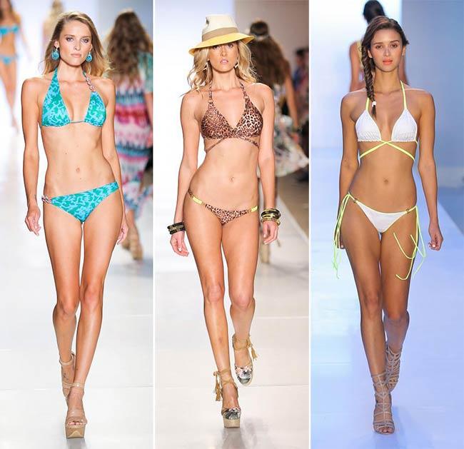 spring summer 2015 swimwear trends triangle top bikinis