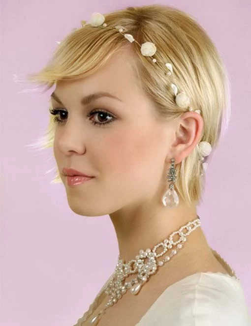 Wedding Hairstyles for Short Hairs wedding hairstyle short medium hair