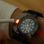 Sports Quartz Bracelet Watch with USB rechargeable electronic flameless cigarette lighter windproof
