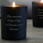 Candle engrave message