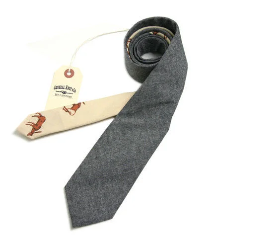 Chambray + Antelope Print Necktie