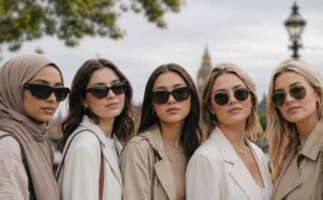 Layla Hassan's guide to the best sunglasses for face shape UK, showing oval, round, square, heart and oblong face shape frame recommendations