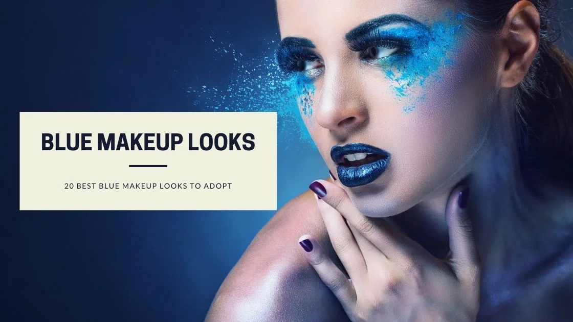 Cute easy makeup looks in blue