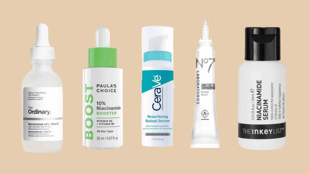 Best Niacinamide Serum UK 2026: Tested and Rated Best niacinamide serum UK comparison featuring The Ordinary, Paula’s Choice, CeraVe, No7 Laboratories and The Inkey List skincare serums for brighter and healthier-looking skin