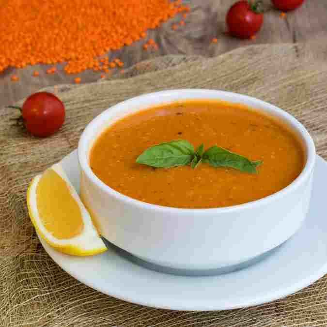 Easy Healthy Dinner Recipes UK: 8 Nutritious Weeknight Meals the Whole Family Will Love Turkish-style red lentil soup served in a ceramic bowl, a quick and healthy weeknight dinner