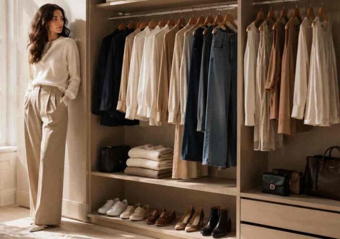 Capsule wardrobe for women 2026 Capsule wardrobe for women 2026 with timeless neutral UK fashion essentials