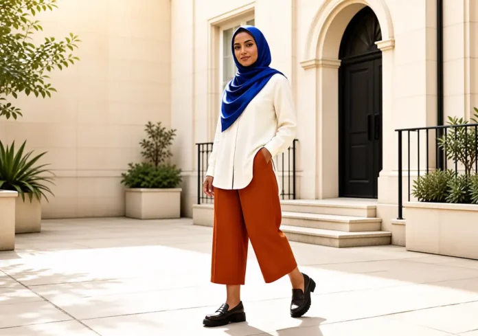How to Style Capri Pants Modestly: The 2026 Trend, Covered How to style capri pants modestly with a longline top and hijab