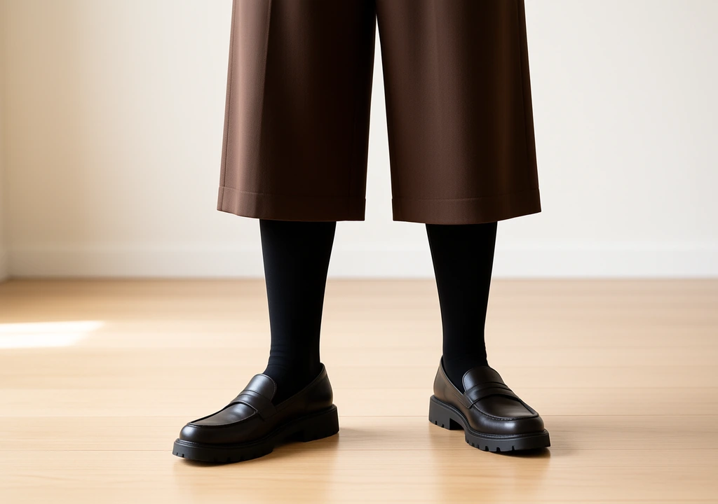 How to Style Capri Pants Modestly: The 2026 Trend, Covered Slim leggings layered under capri trousers for full ankle coverage