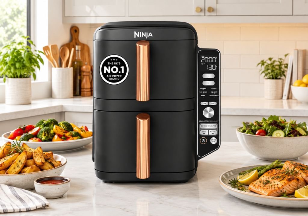 Ninja DoubleStack XL Review: How It Compares to the Foodi, and Which Wins for Healthy Meal Prep Ninja DoubleStack XL review with meal prep containers and fresh vegetables