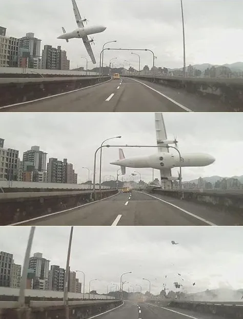 TransAsia Flight crashed into Keelung River