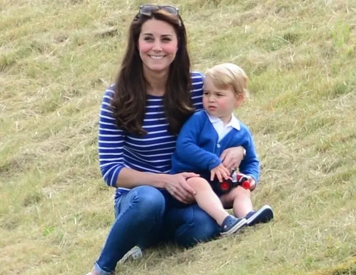 Prince William plays Polo as Kate and George watches