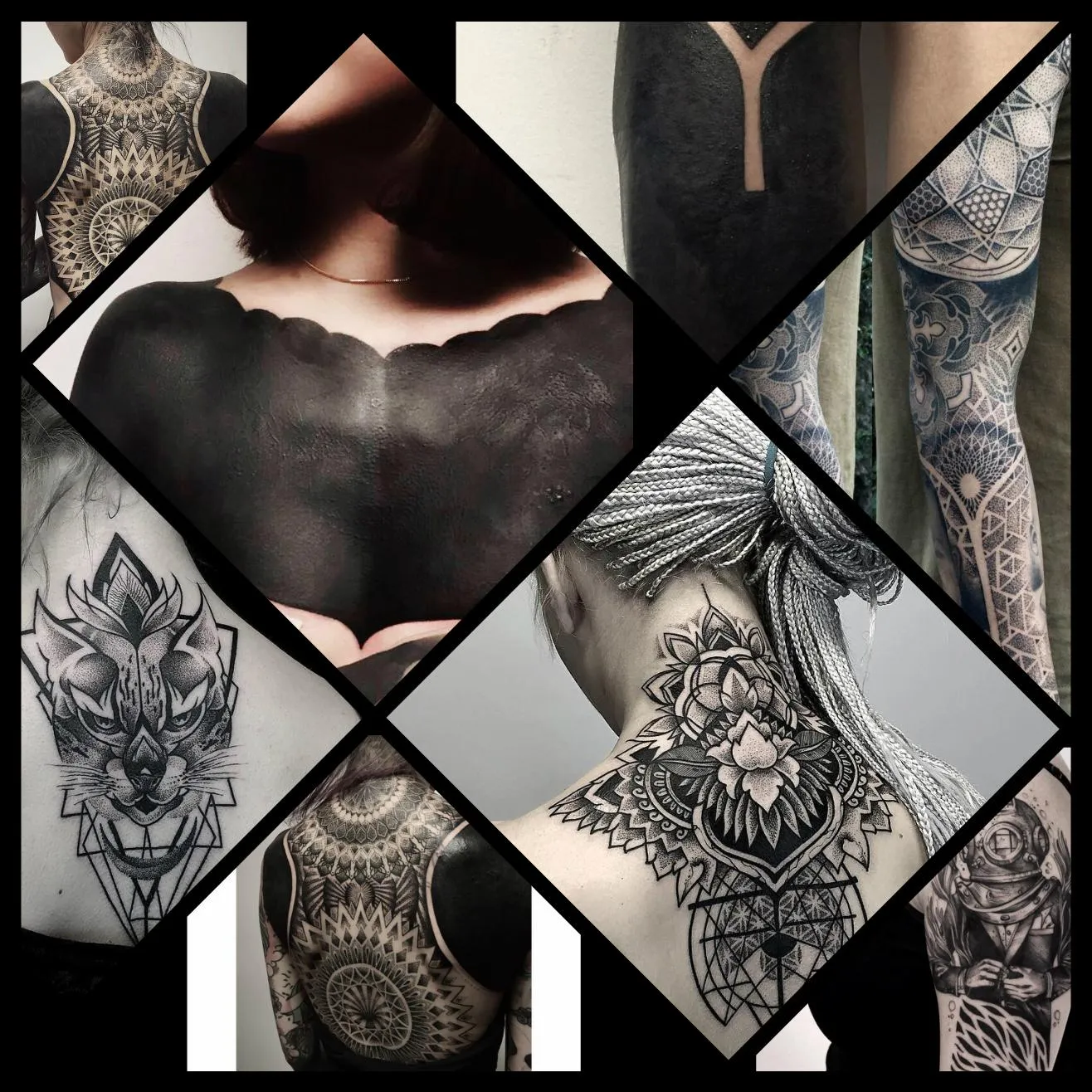 Blackwork tattoo is the latest craze